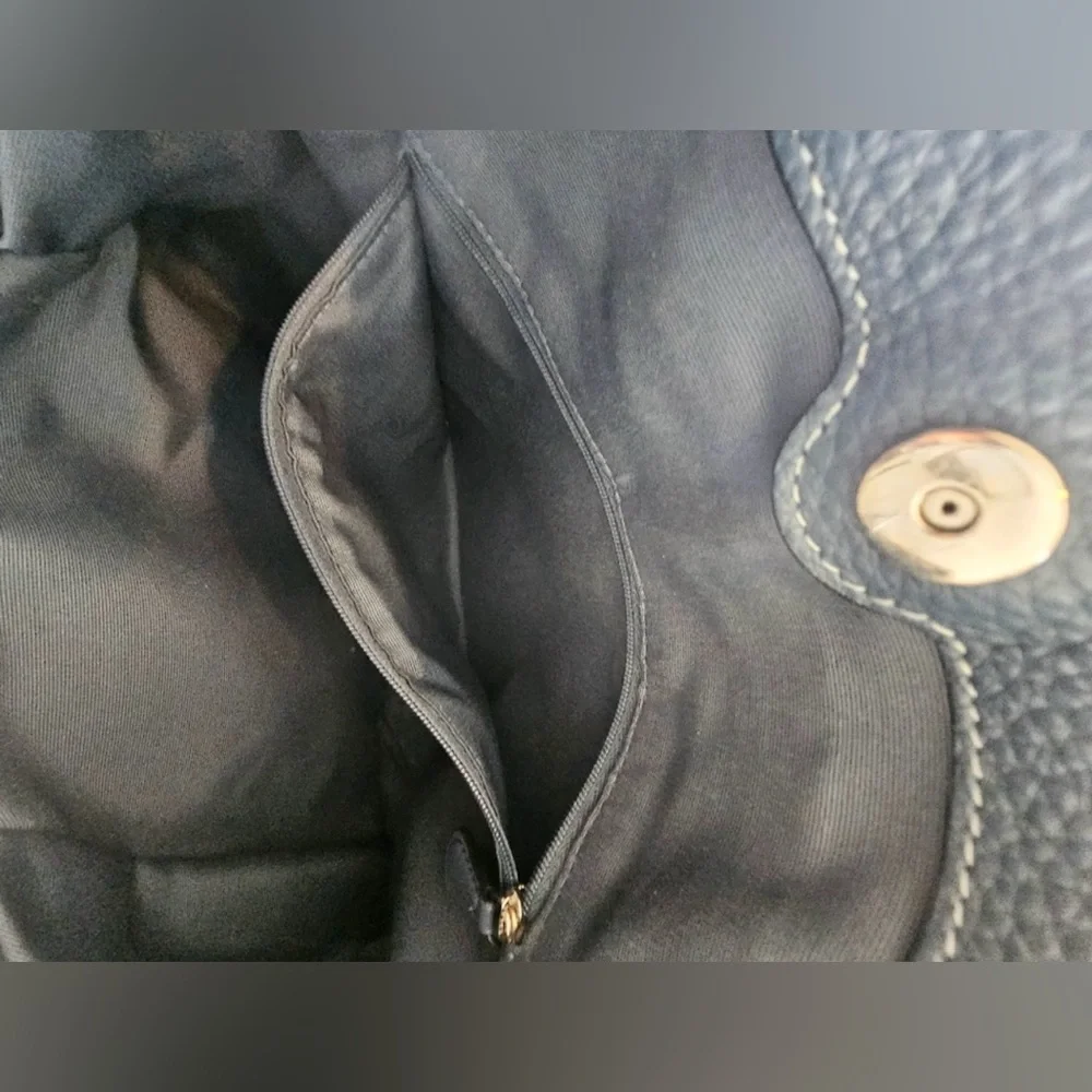 Coach Lexy F28997 Tote‎ Bag Leather Navy Blue